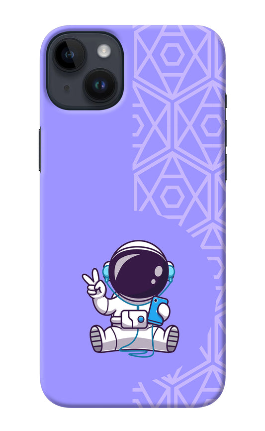 Cute Astronaut Chilling iPhone 14 Plus Back Cover