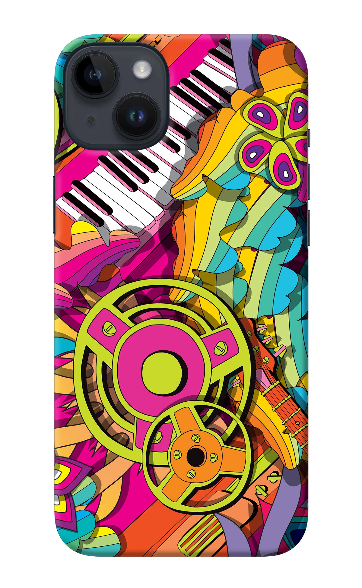 Music Doodle iPhone 14 Plus Back Cover
