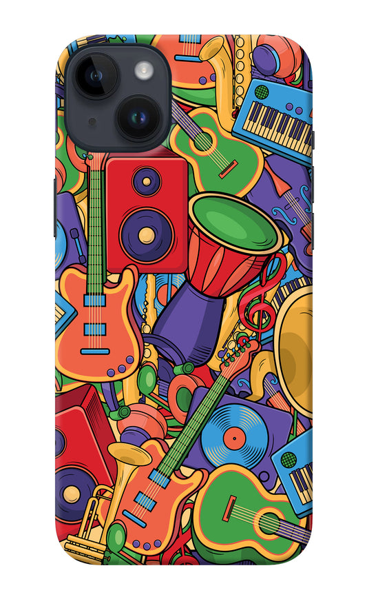 Music Instrument Doodle iPhone 14 Plus Back Cover