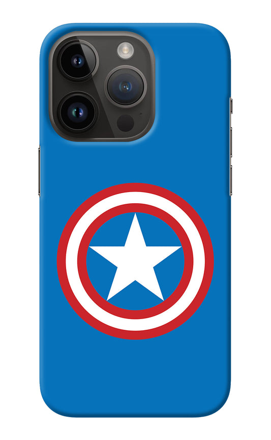 Captain America Logo iPhone 14 Pro Back Cover