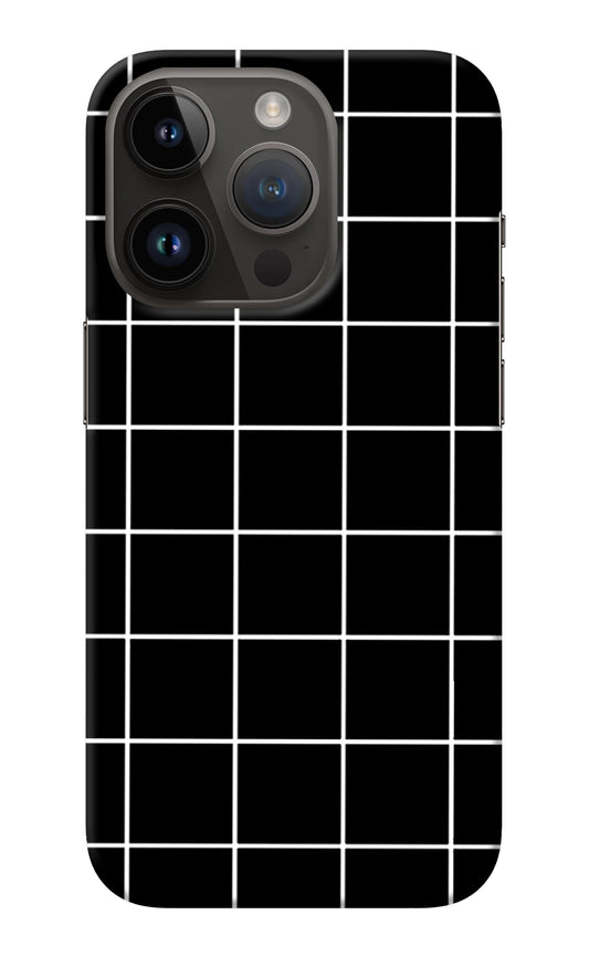 White Grid iPhone 14 Pro Back Cover