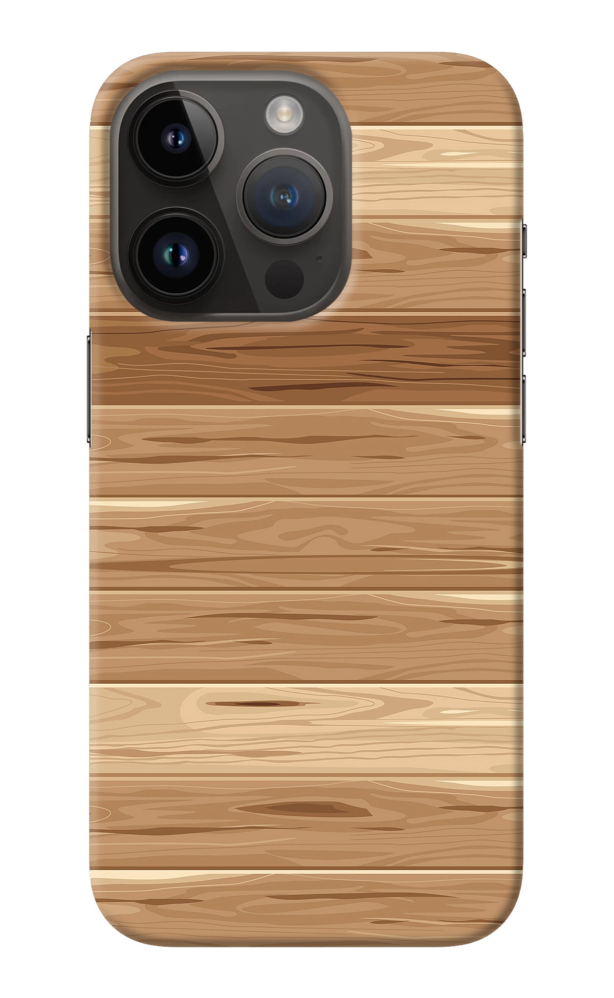 Wooden Vector iPhone 14 Pro Back Cover