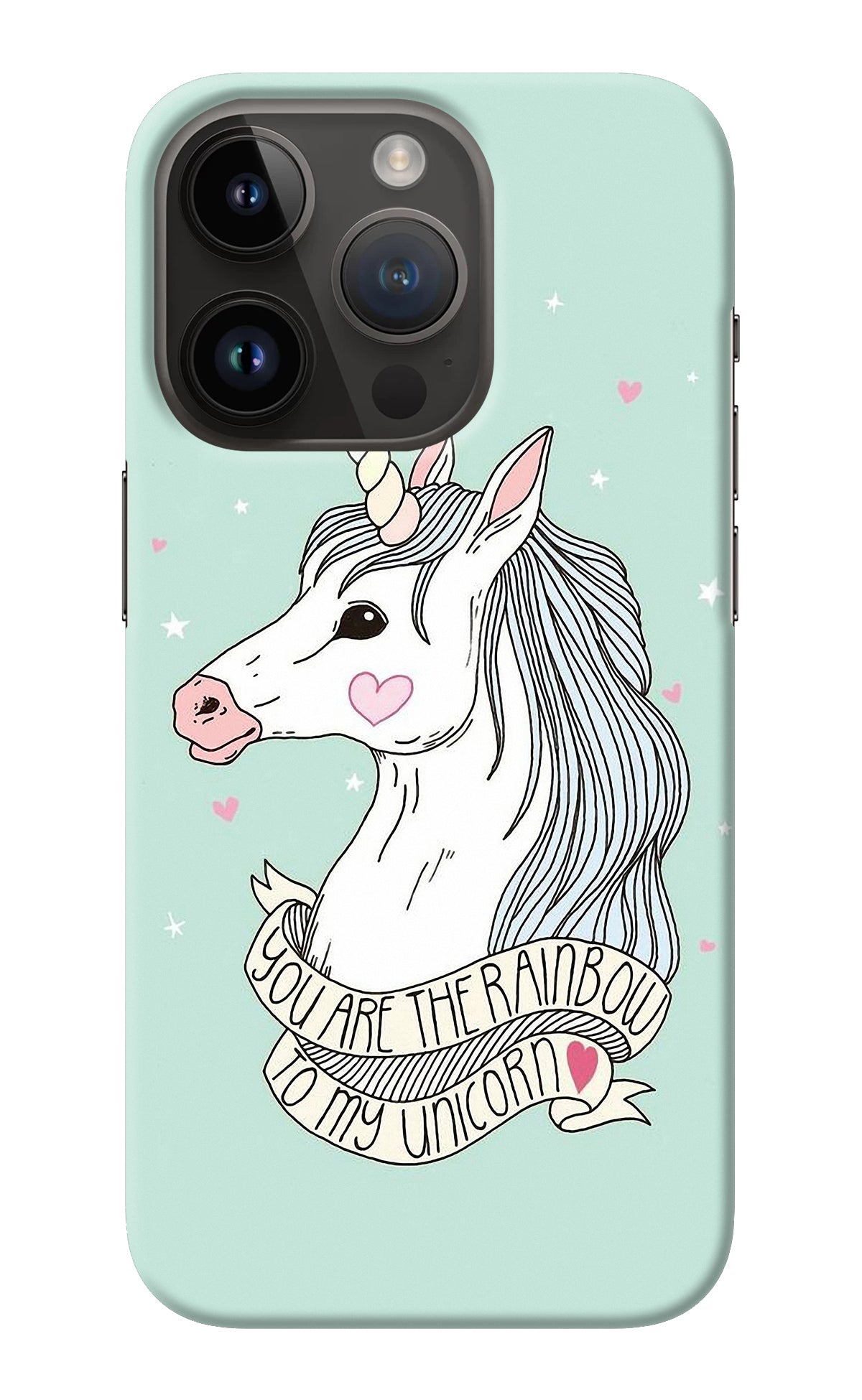 Unicorn Wallpaper iPhone 14 Pro Back Cover