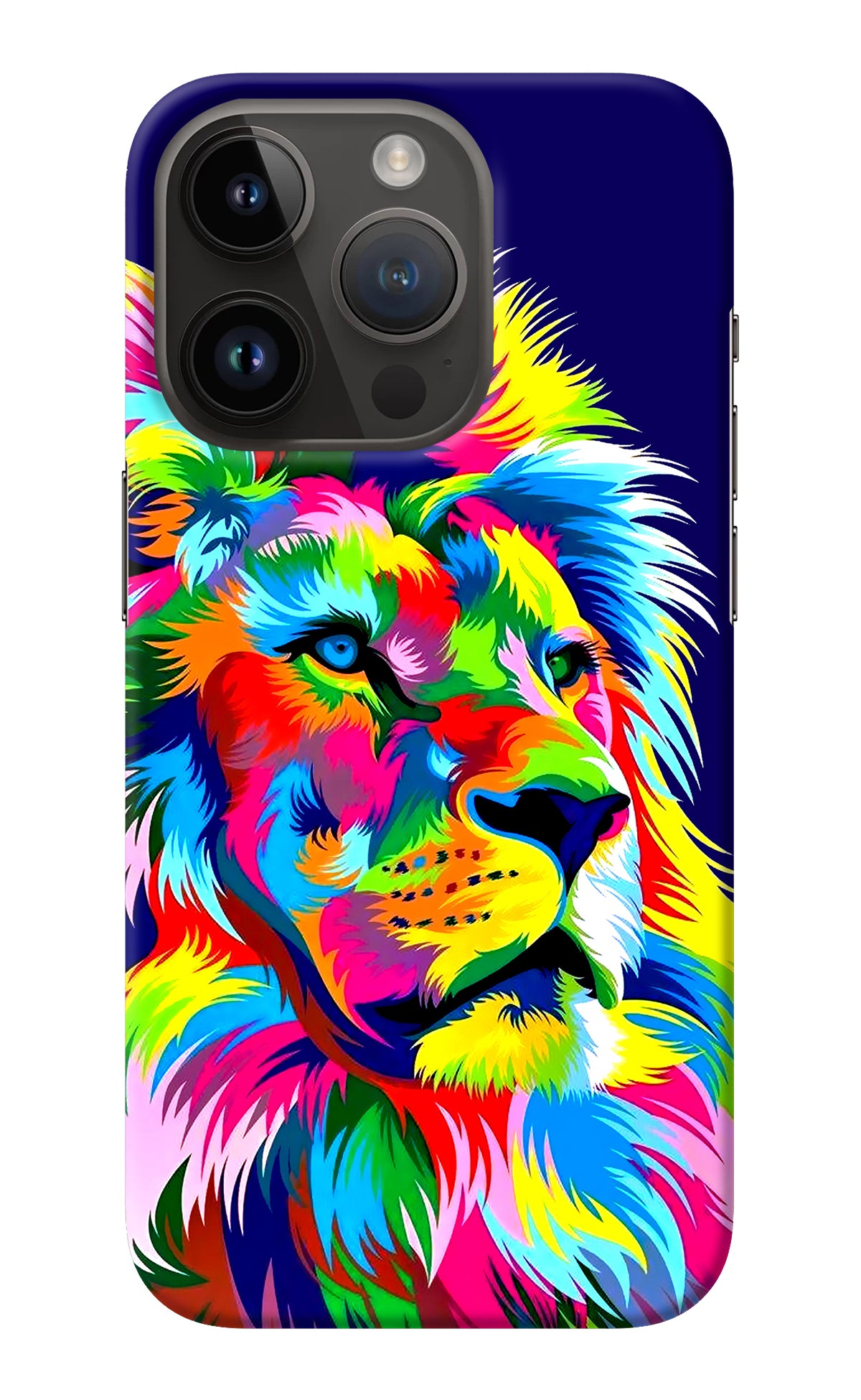 Vector Art Lion iPhone 14 Pro Back Cover