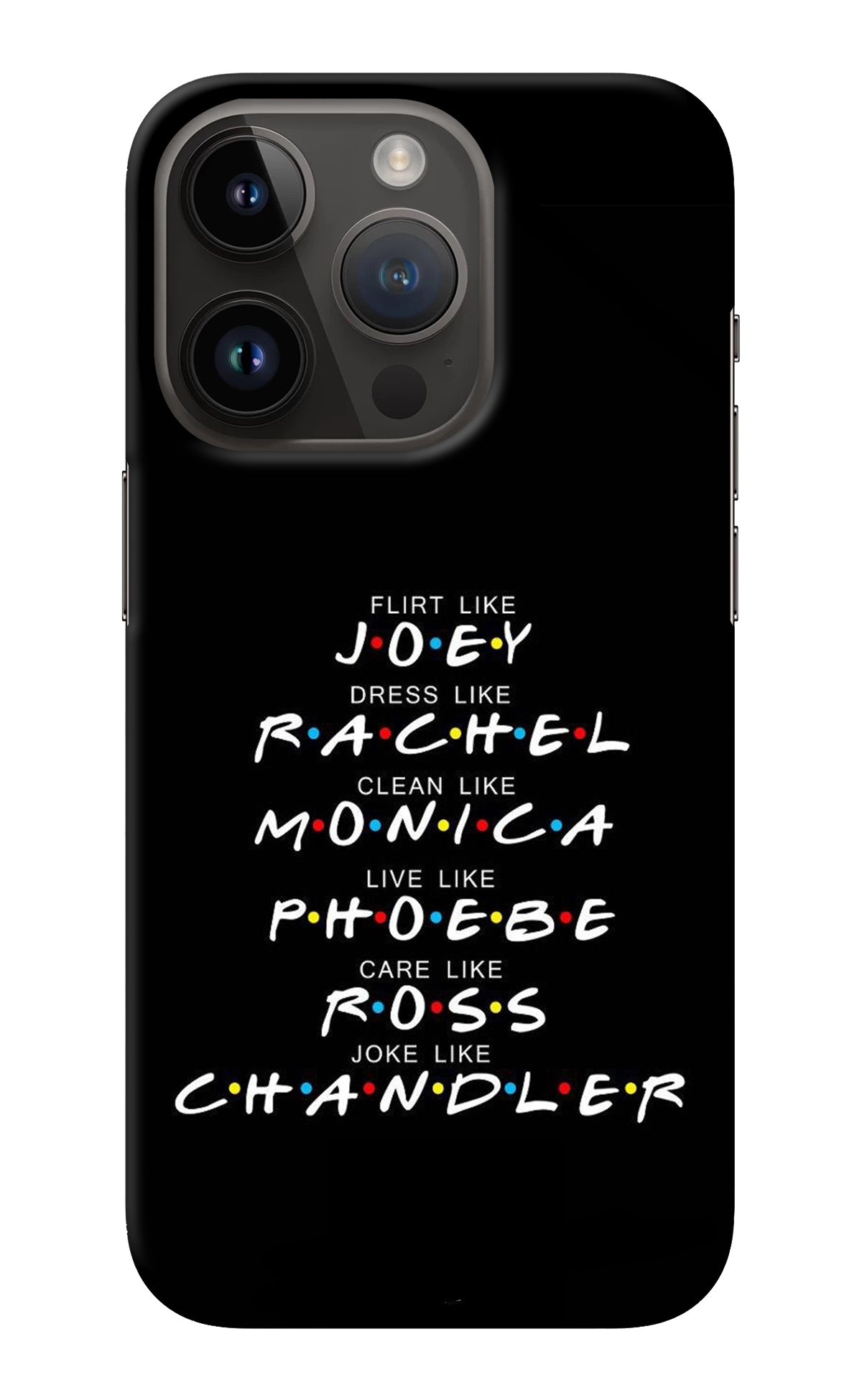 FRIENDS Character iPhone 14 Pro Back Cover