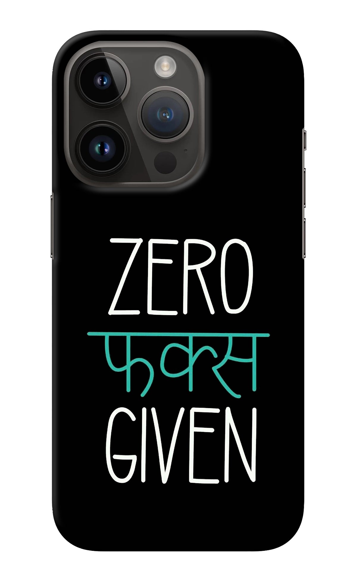 Zero Fucks Given iPhone 14 Pro Back Cover