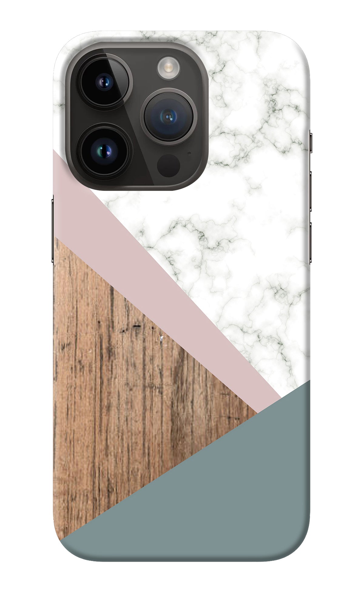 Marble wood Abstract iPhone 14 Pro Back Cover