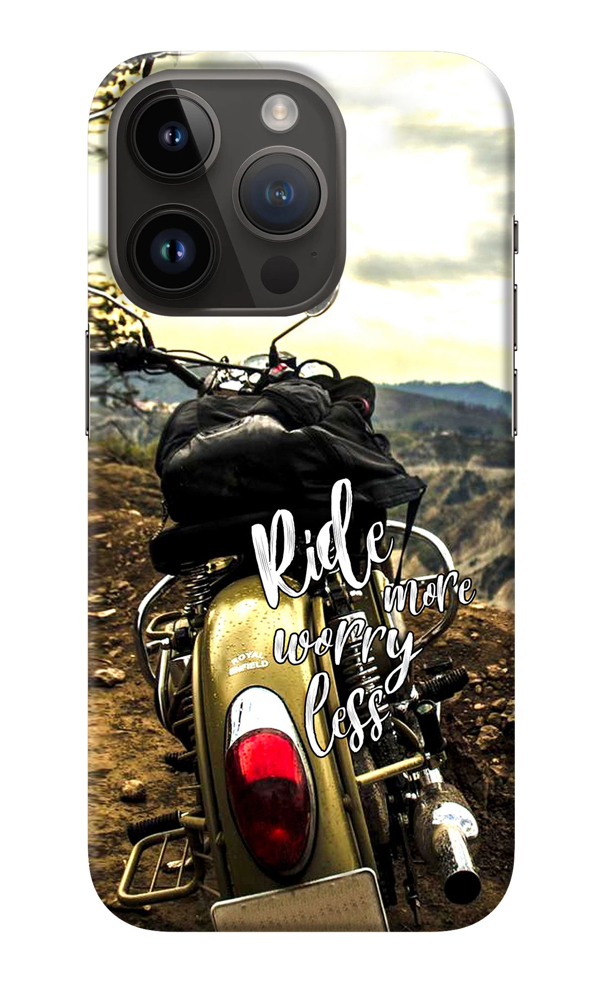 Ride More Worry Less iPhone 14 Pro Back Cover