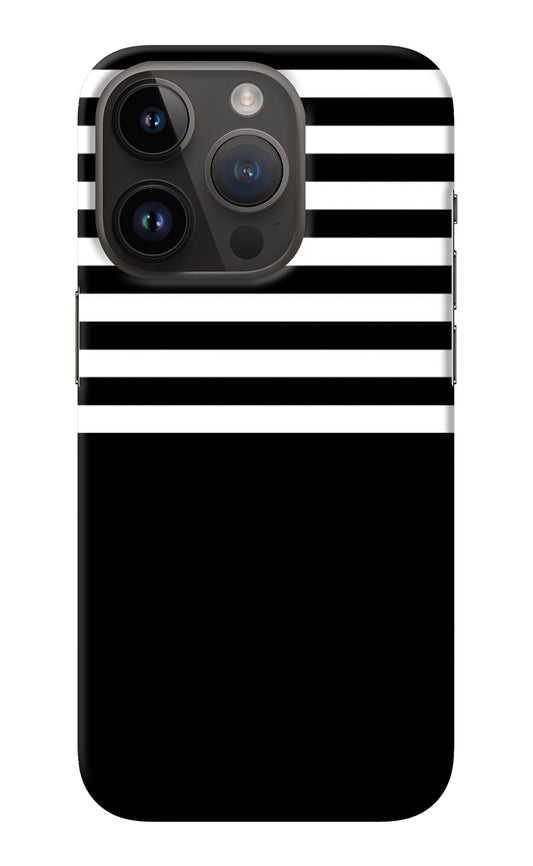 Black and White Print iPhone 14 Pro Back Cover