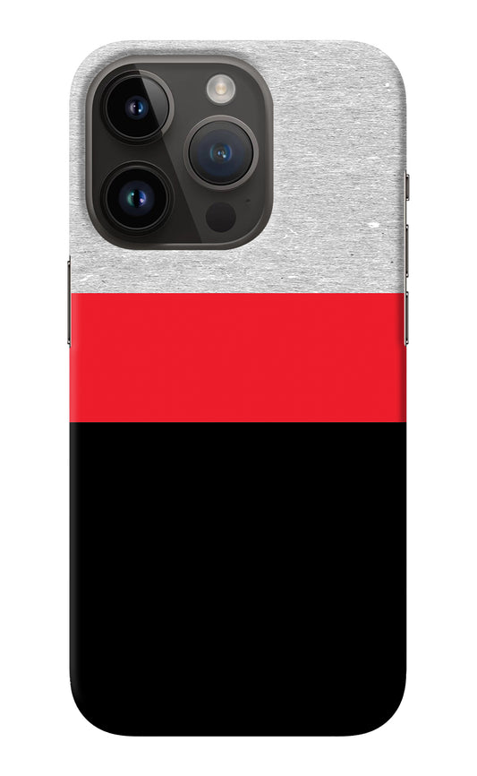 Tri Color Pattern iPhone 14 Pro Back Cover