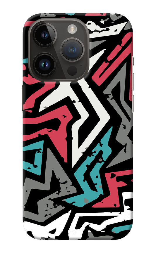 Geometric Graffiti iPhone 14 Pro Back Cover