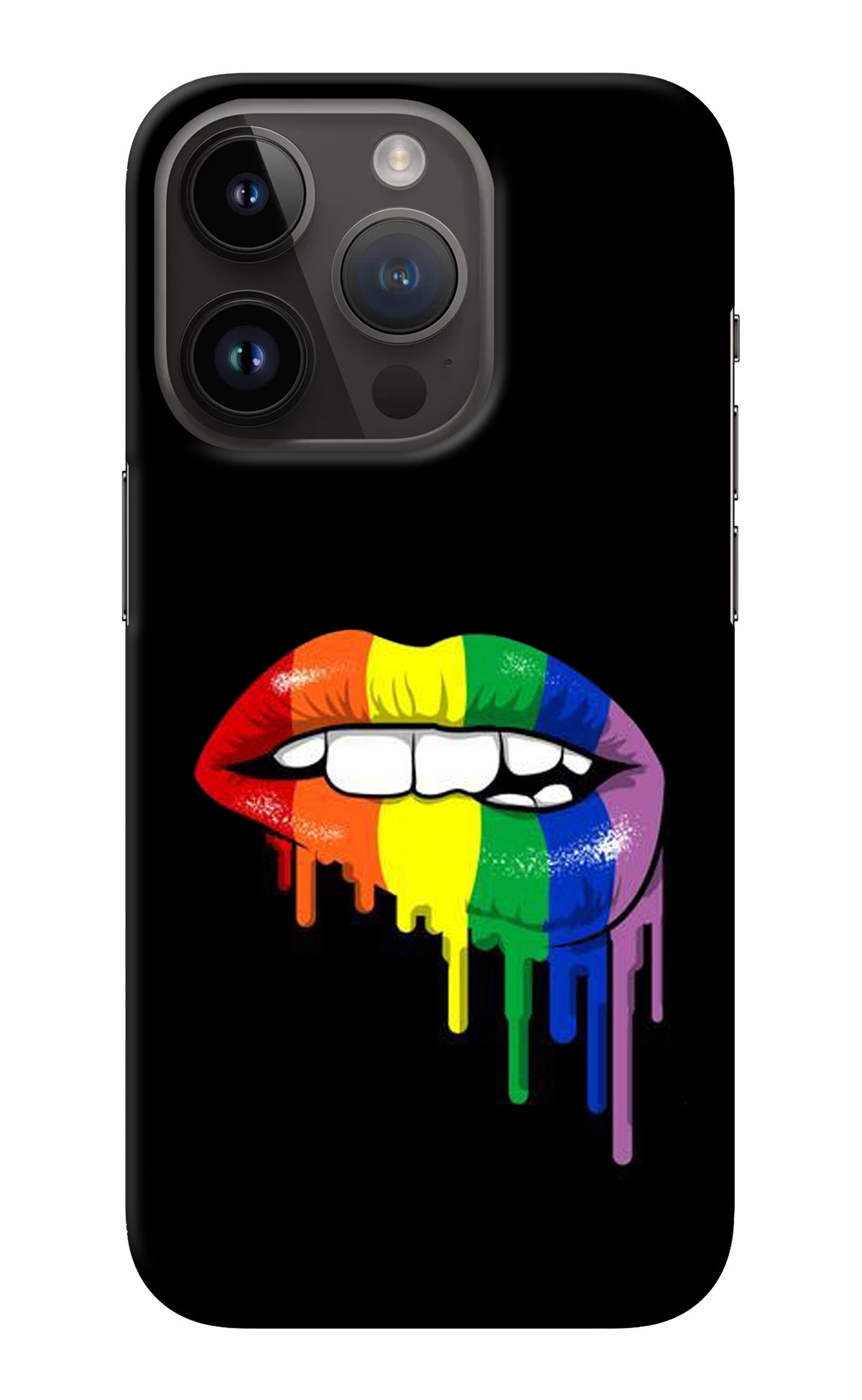 Lips Biting iPhone 14 Pro Back Cover