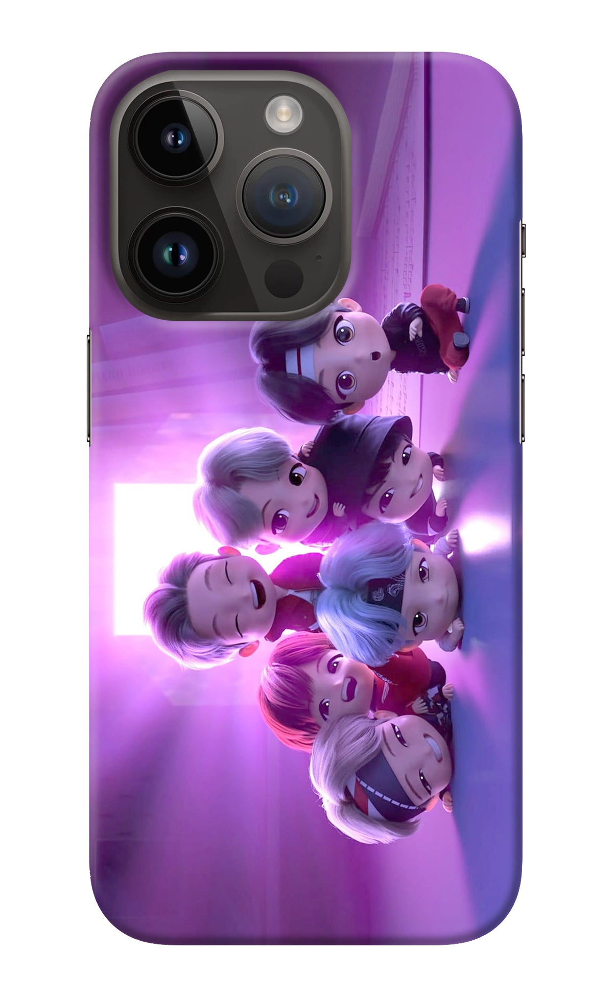 BTS Chibi iPhone 14 Pro Back Cover