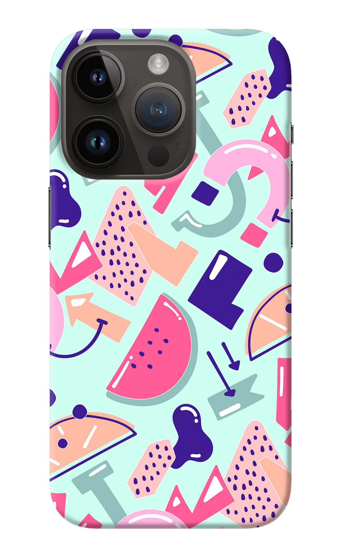 Doodle Pattern iPhone 14 Pro Back Cover