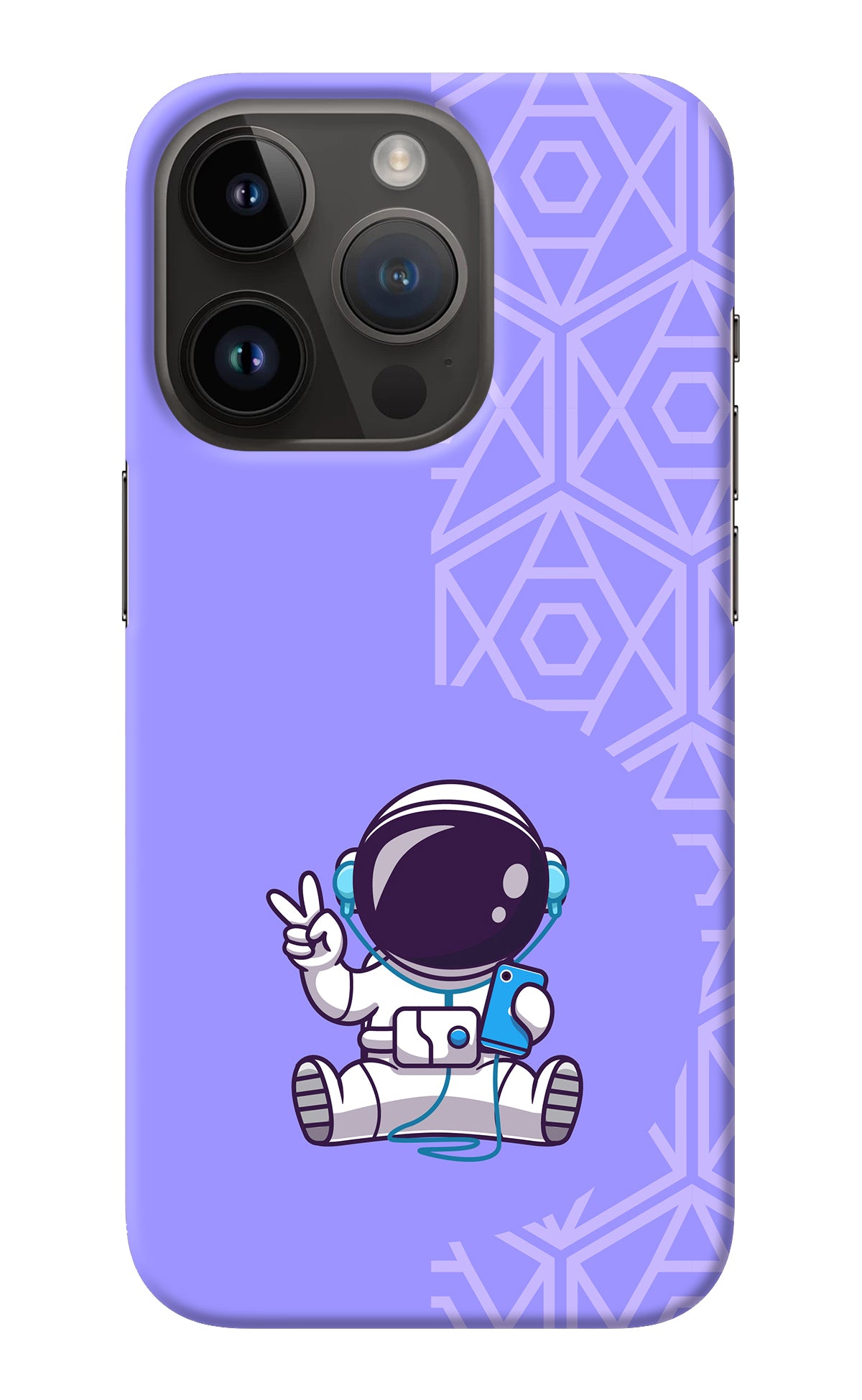 Cute Astronaut Chilling iPhone 14 Pro Back Cover