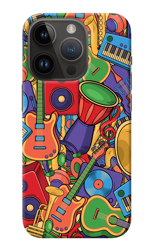 Music Instrument Doodle iPhone 14 Pro Back Cover