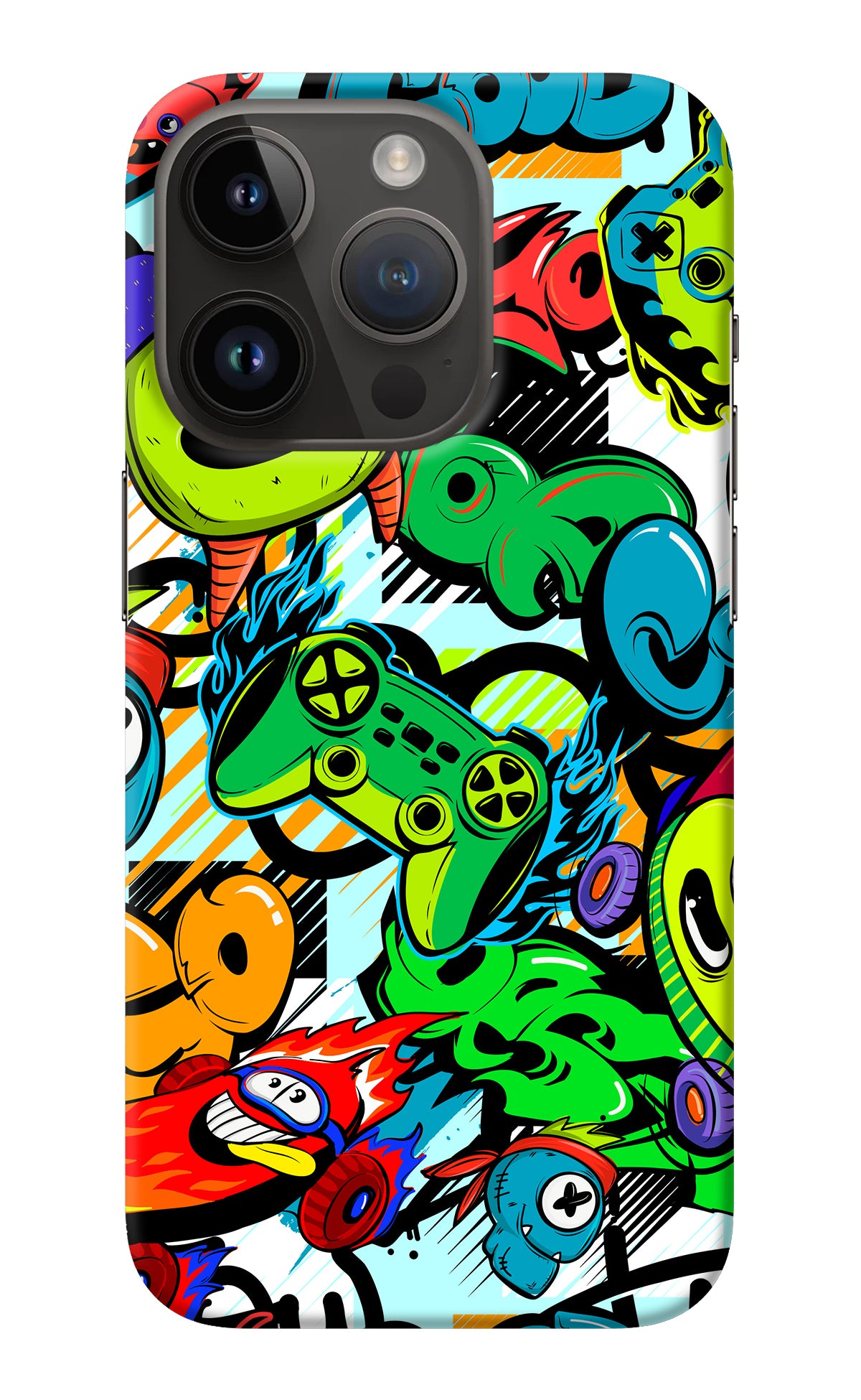 Game Doodle iPhone 14 Pro Back Cover