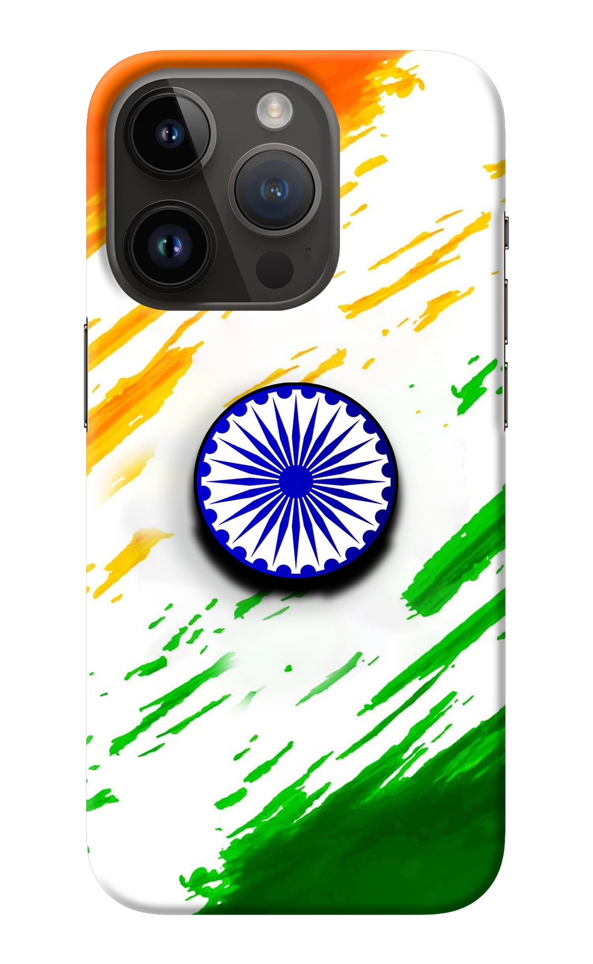 Indian Flag Ashoka Chakra iPhone 14 Pro Pop Case