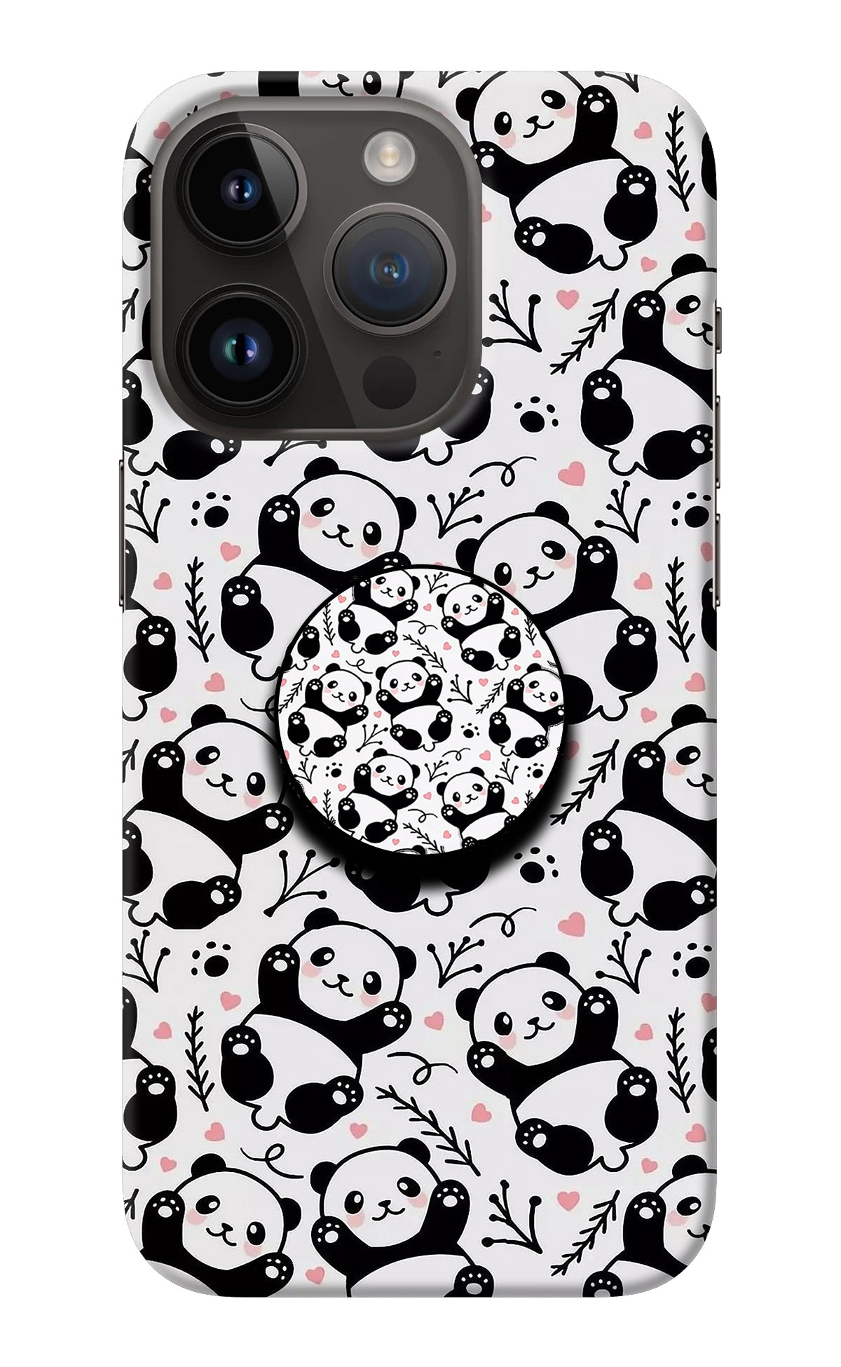Cute Panda iPhone 14 Pro Pop Case