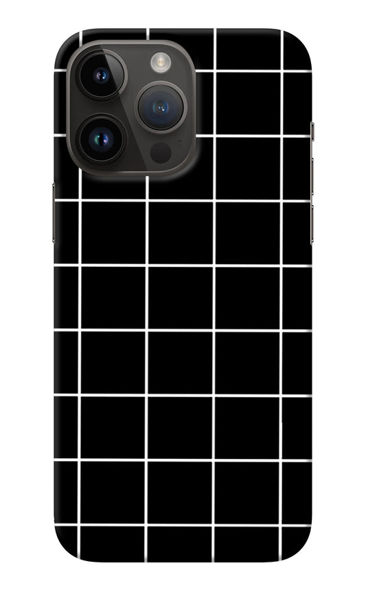 White Grid iPhone 14 Pro Max Back Cover