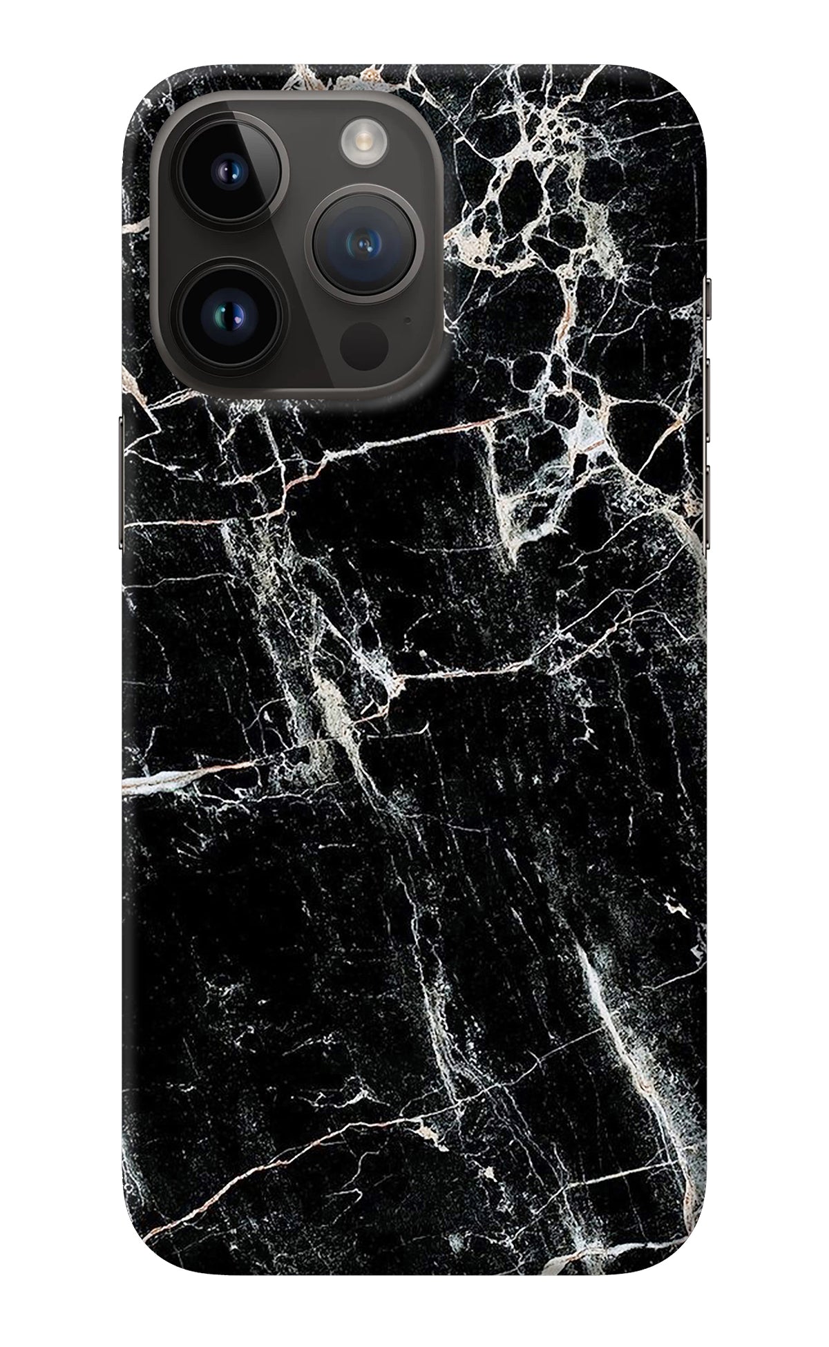 Black Marble Texture iPhone 14 Pro Max Back Cover