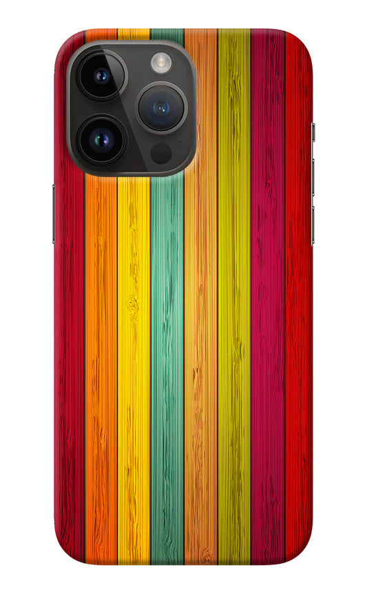 Multicolor Wooden iPhone 14 Pro Max Back Cover