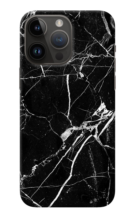 Black Marble Pattern iPhone 14 Pro Max Back Cover