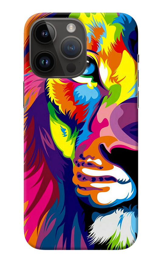 Lion Half Face iPhone 14 Pro Max Back Cover