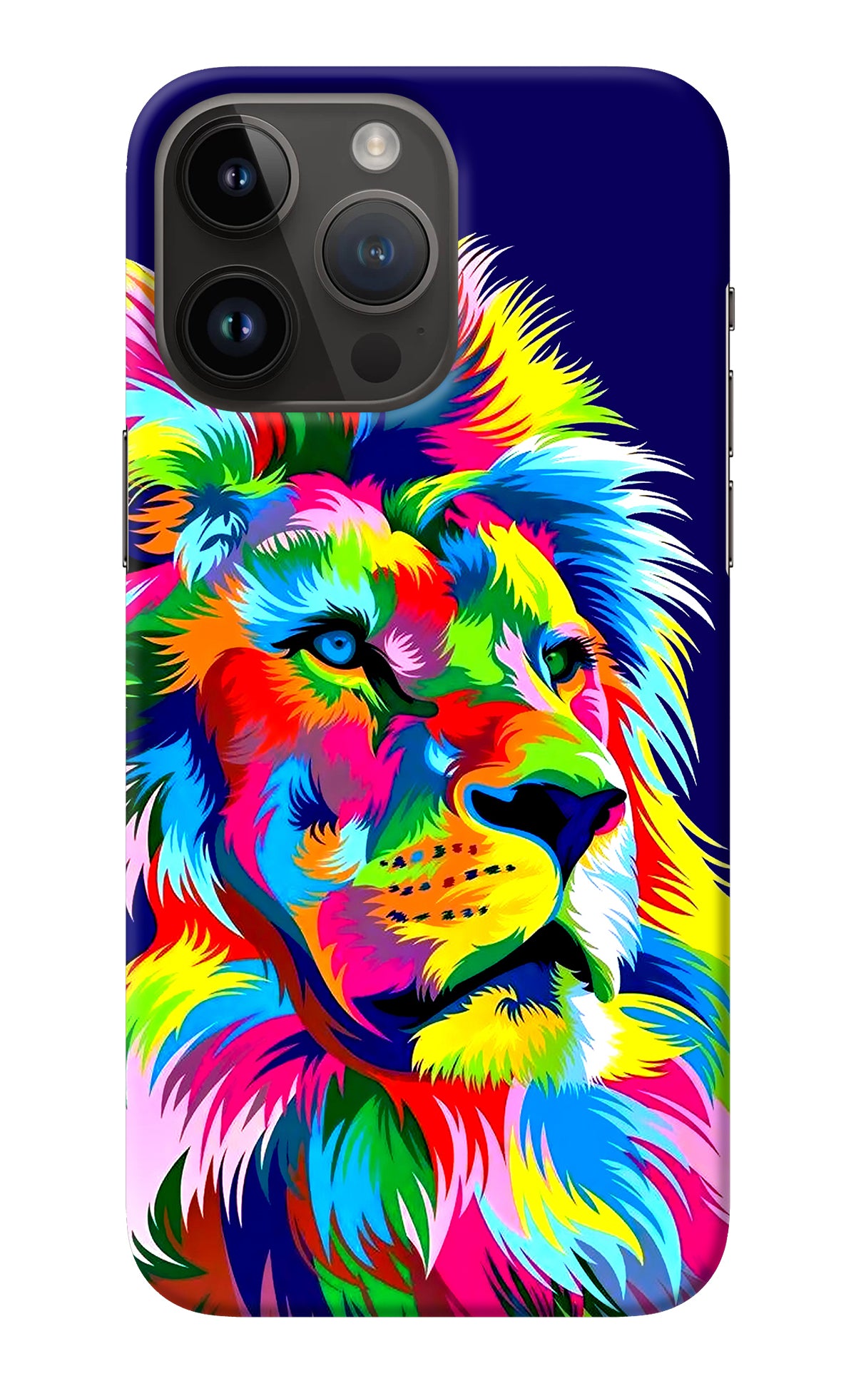 Vector Art Lion iPhone 14 Pro Max Back Cover