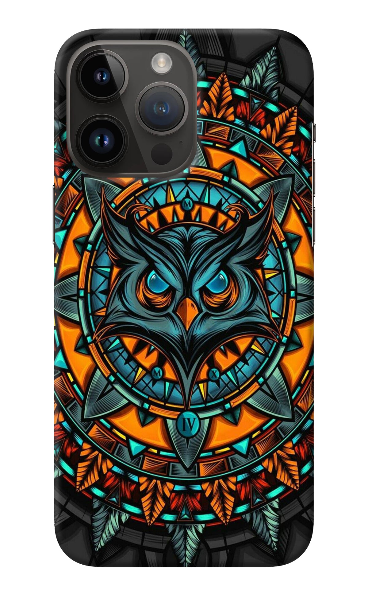 Angry Owl Art iPhone 14 Pro Max Back Cover