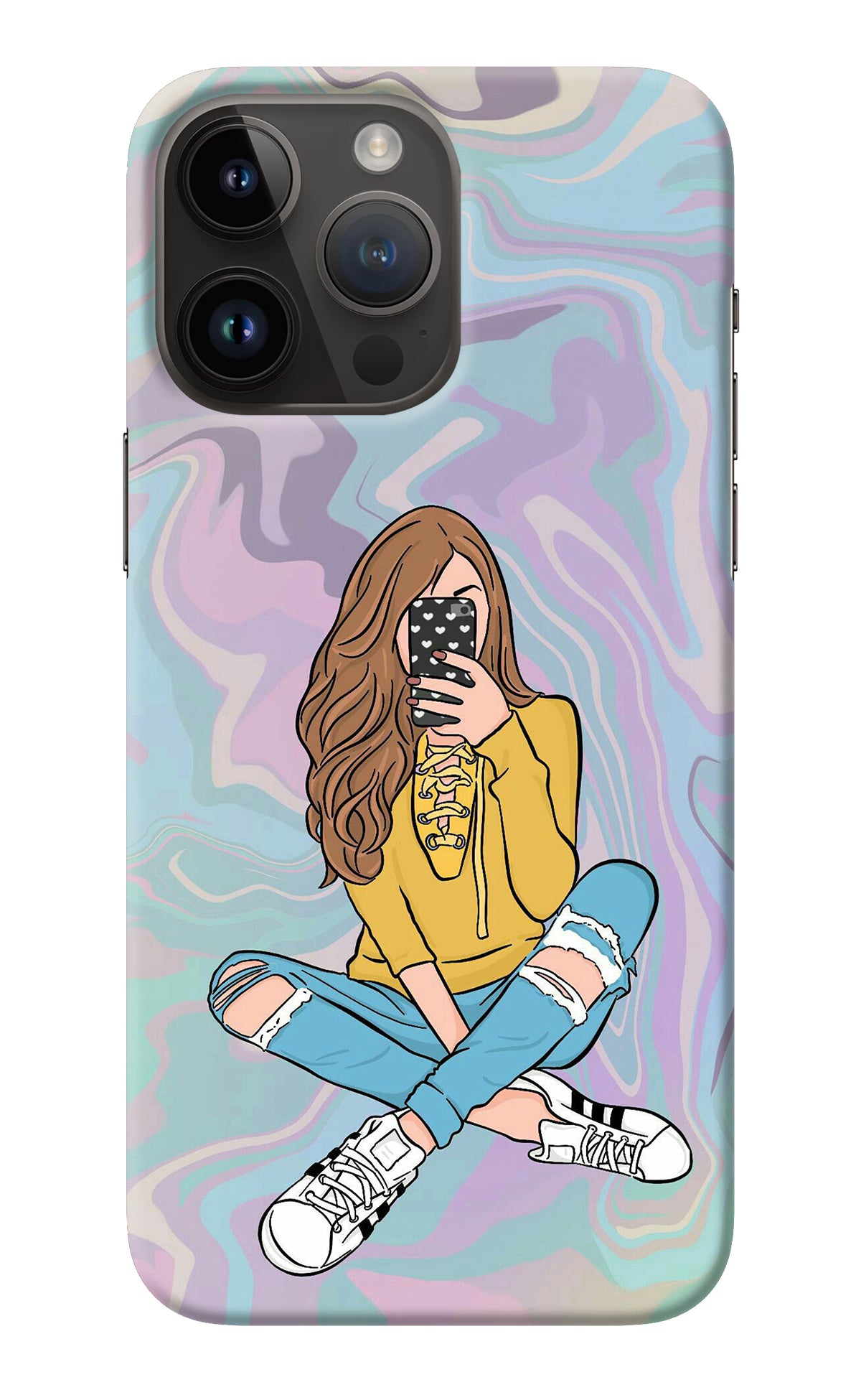 Selfie Girl iPhone 14 Pro Max Back Cover