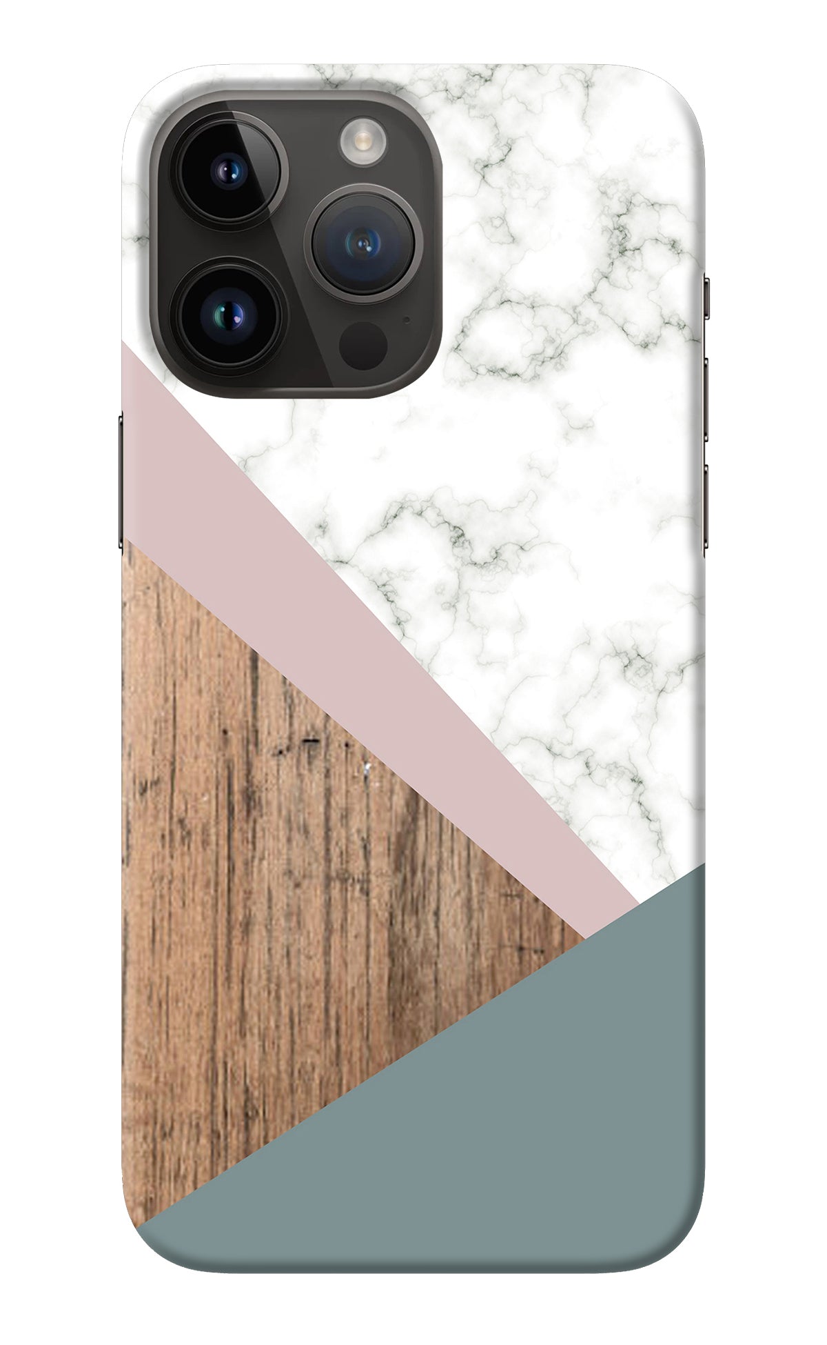 Marble wood Abstract iPhone 14 Pro Max Back Cover