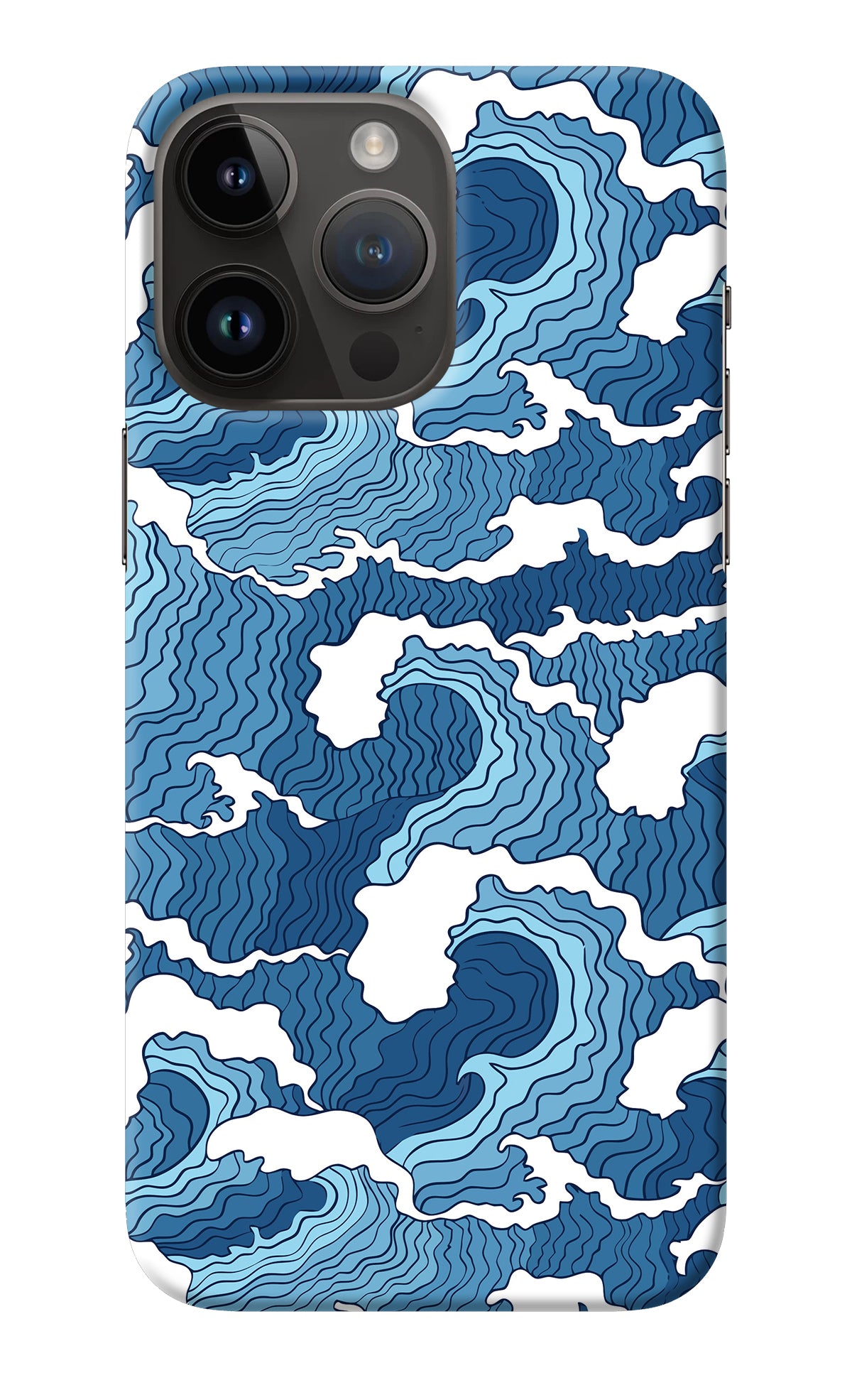 Blue Waves iPhone 14 Pro Max Back Cover