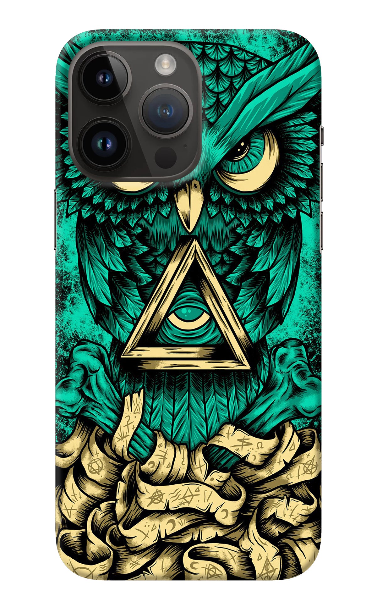 Green Owl iPhone 14 Pro Max Back Cover