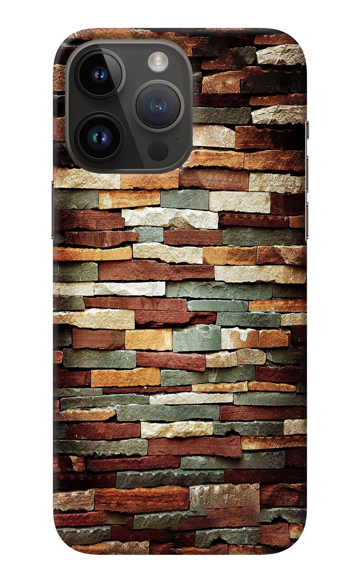 Bricks Pattern iPhone 14 Pro Max Back Cover