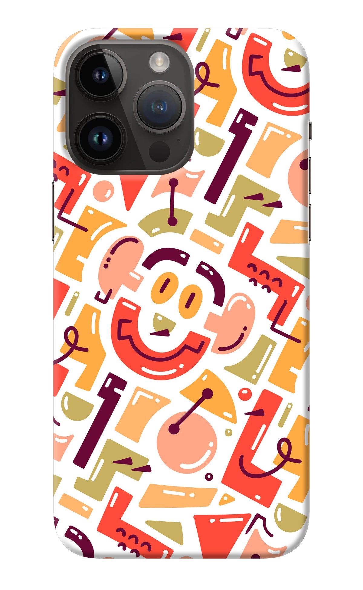 Doodle Pattern iPhone 14 Pro Max Back Cover