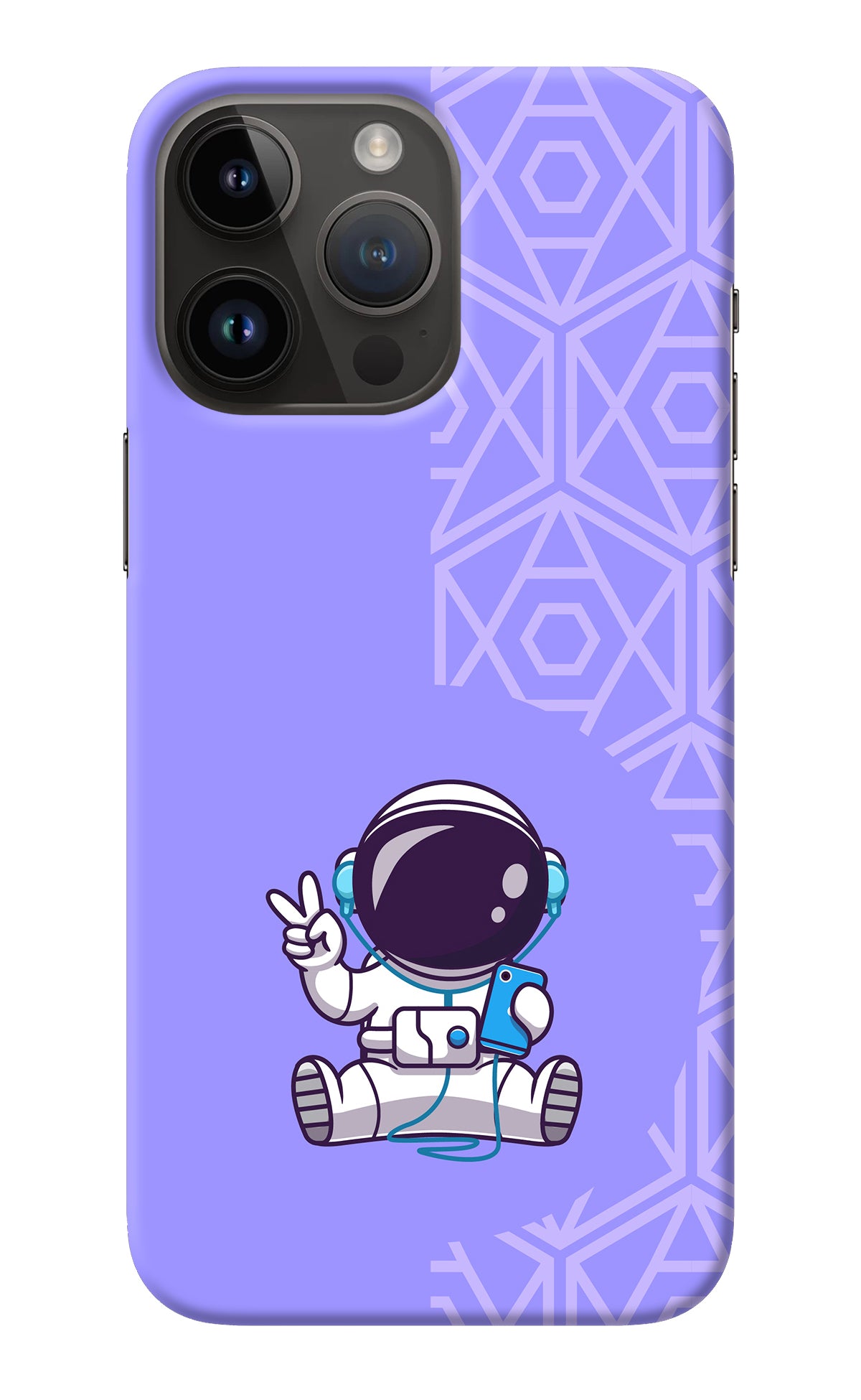 Cute Astronaut Chilling iPhone 14 Pro Max Back Cover