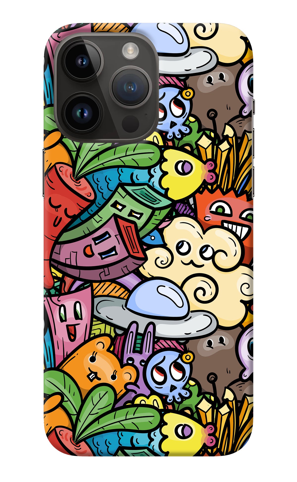 Veggie Doodle iPhone 14 Pro Max Back Cover