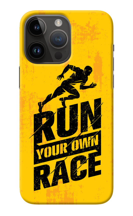 Run Your Own Race iPhone 14 Pro Max Back Cover