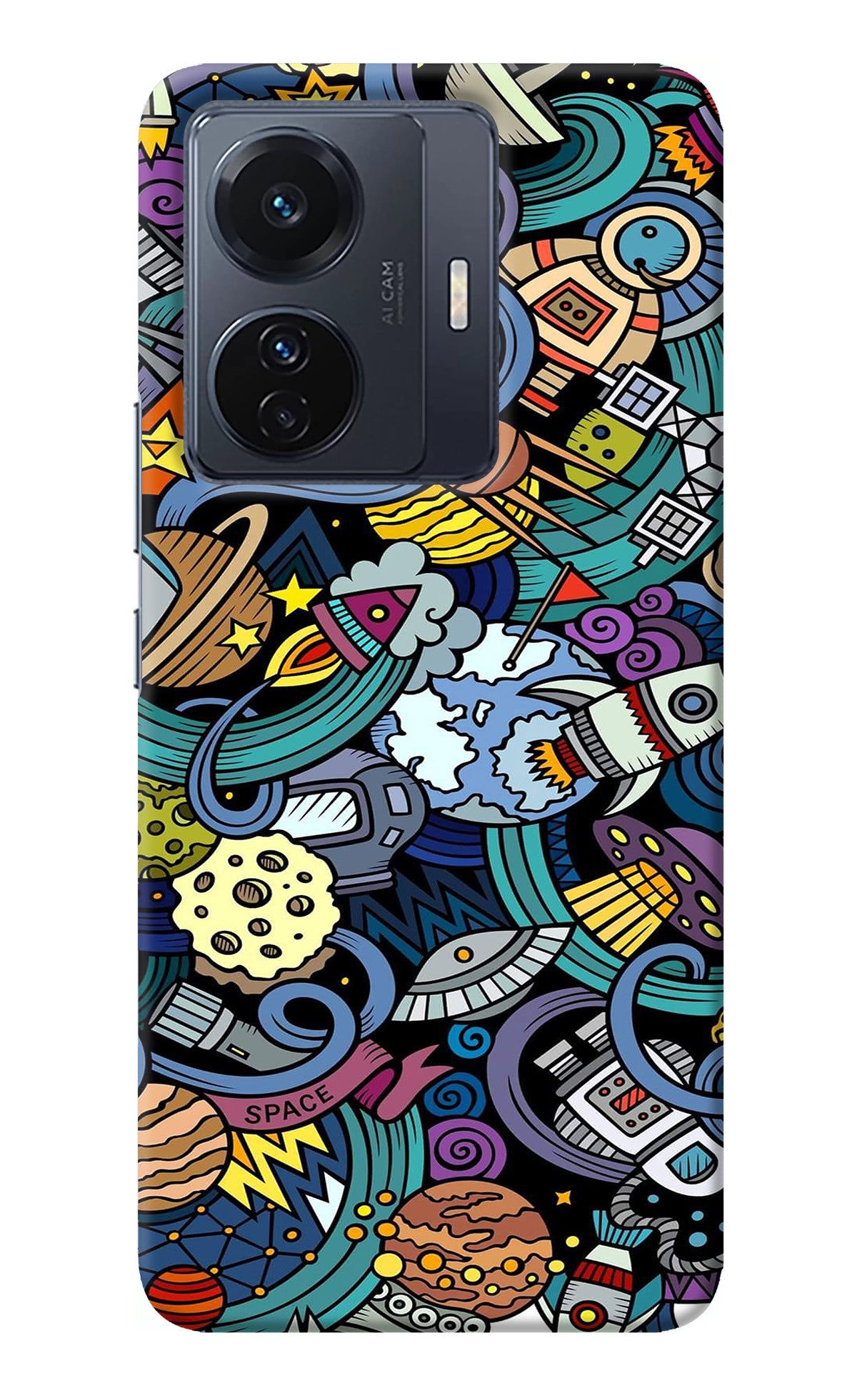 Space Abstract Vivo T1 Pro 5G Back Cover