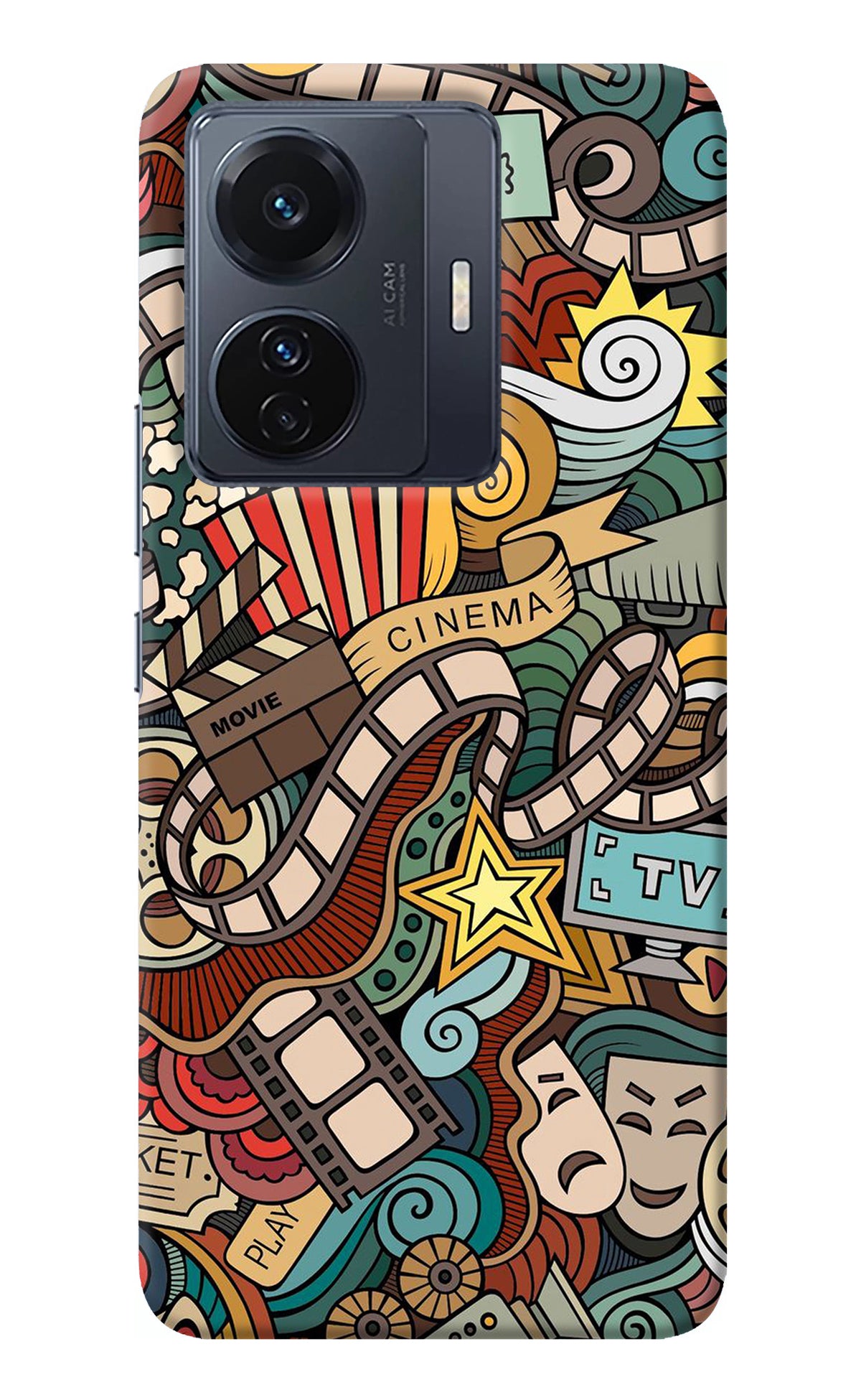 Cinema Abstract Vivo T1 Pro 5G Back Cover