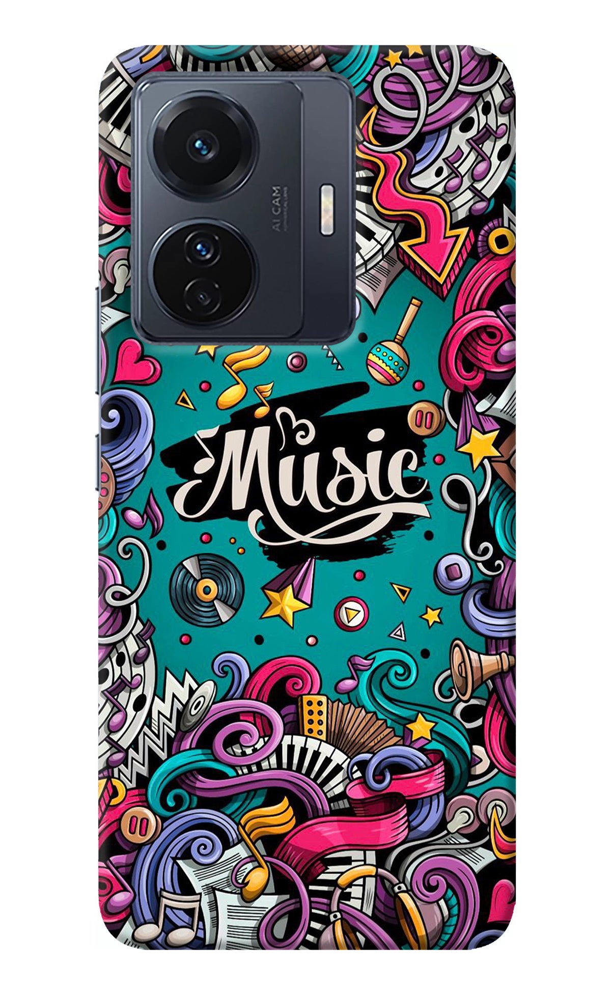 Music Graffiti Vivo T1 Pro 5G Back Cover