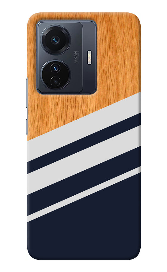 Blue and white wooden Vivo T1 Pro 5G Back Cover