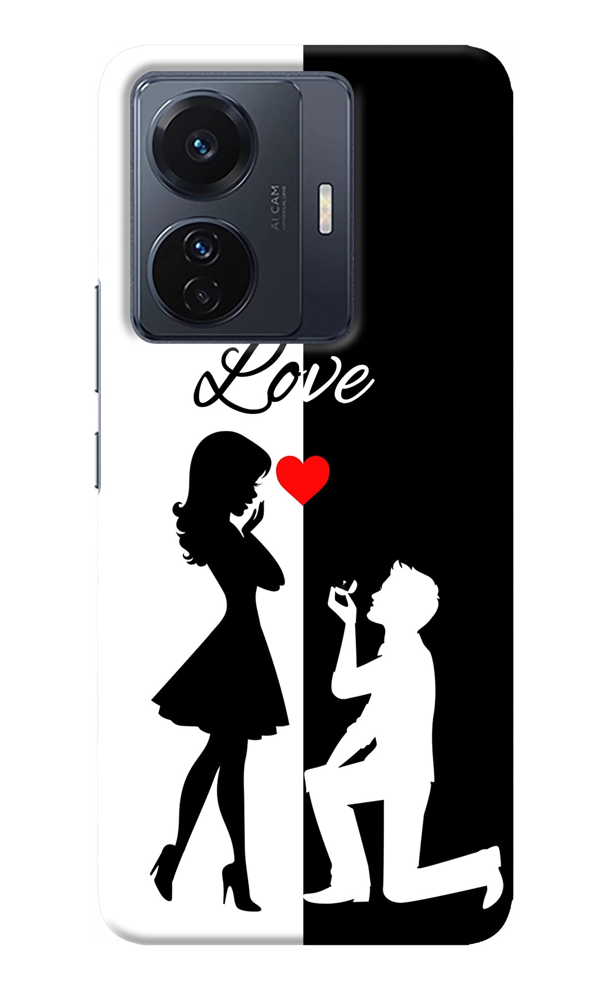 Love Propose Black And White Vivo T1 Pro 5G Back Cover