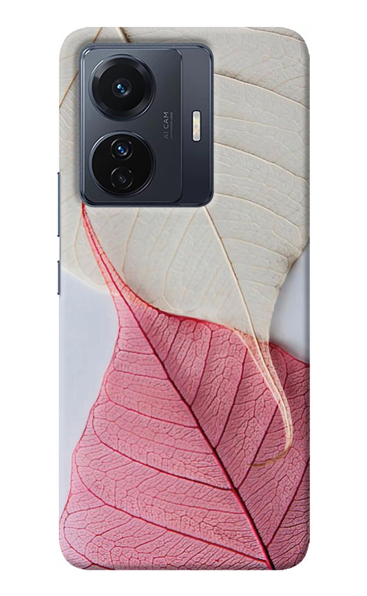 White Pink Leaf Vivo T1 Pro 5G Back Cover