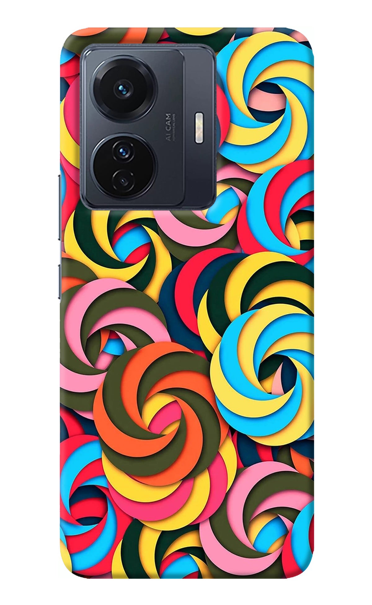 Spiral Pattern Vivo T1 Pro 5G Back Cover