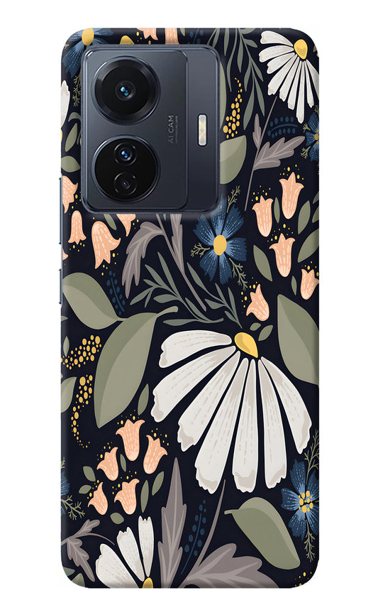 Flowers Art Vivo T1 Pro 5G Back Cover