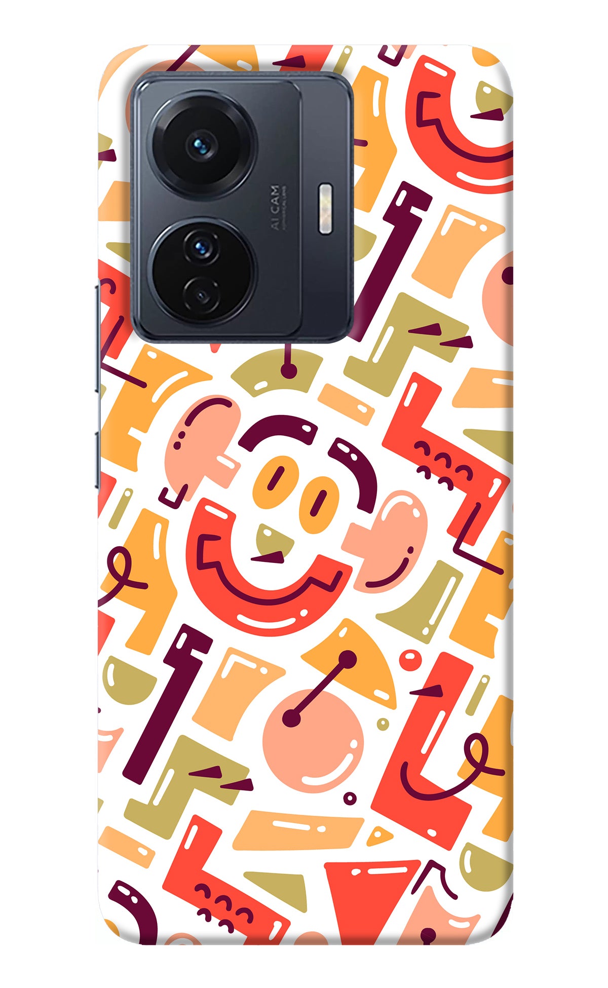 Doodle Pattern Vivo T1 Pro 5G Back Cover