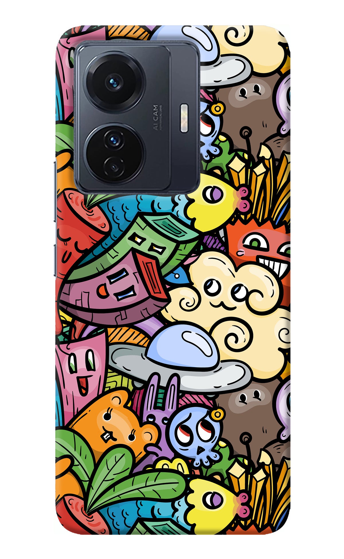 Veggie Doodle Vivo T1 Pro 5G Back Cover