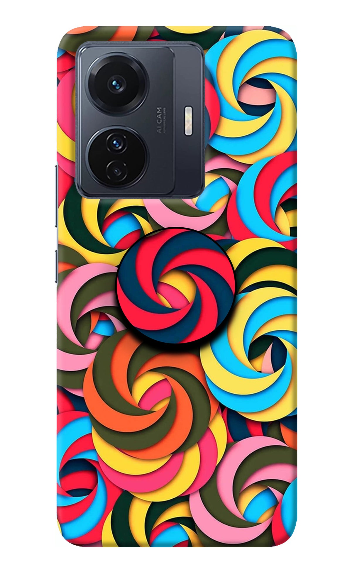 Spiral Pattern Vivo T1 Pro 5G Pop Case